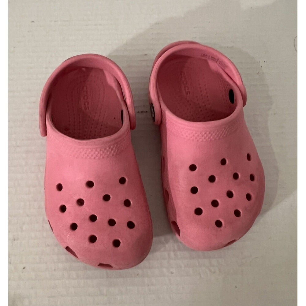 Kids Crocs Pink Classic Clog‎ Crocs Size C10-Iconic Crocs Comfort